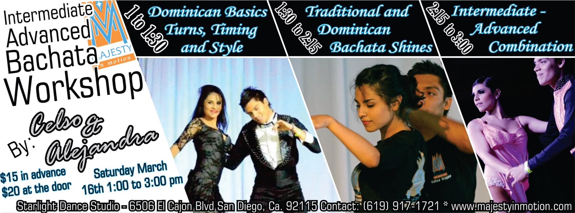 Majesty in Motion Int Adv Bachata Workshop with Celso and Alejandra