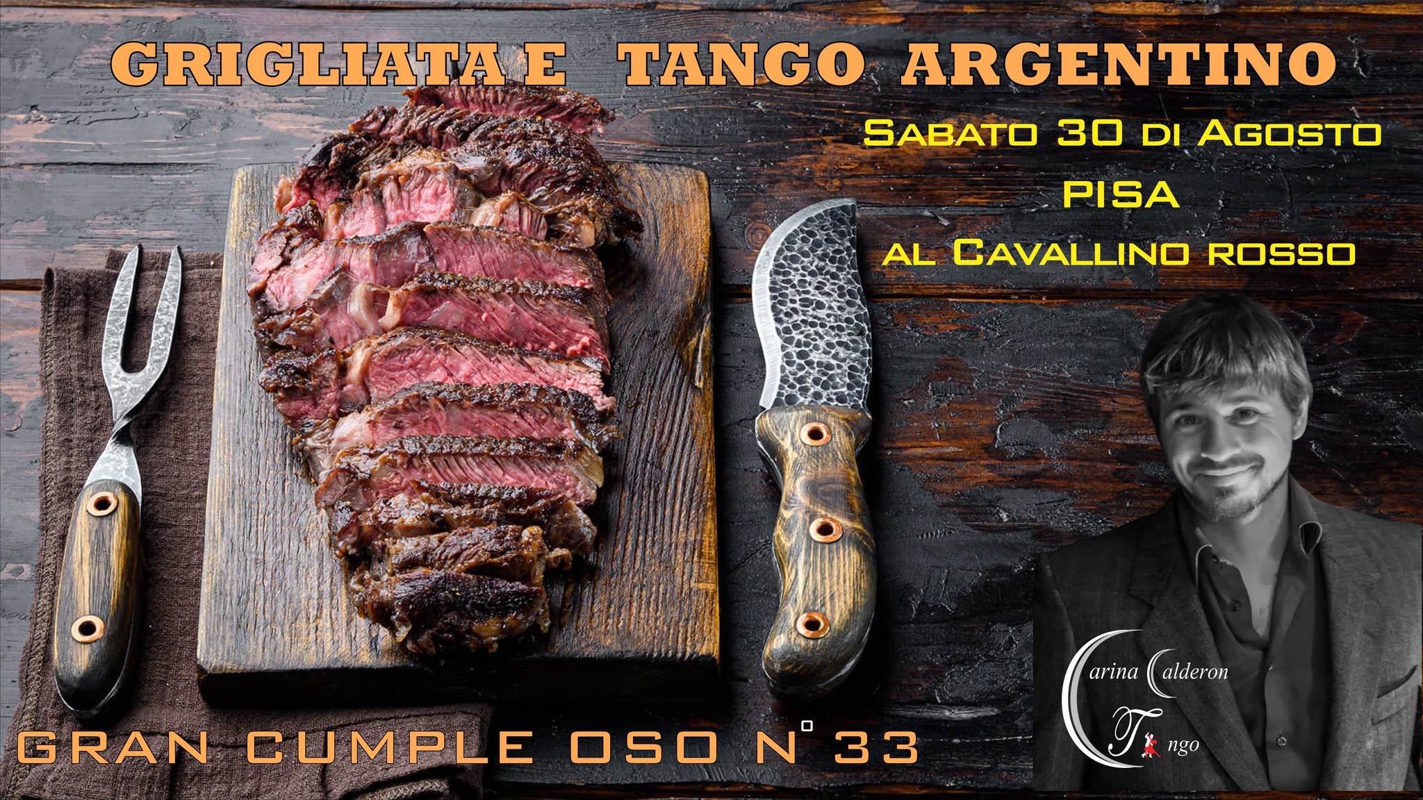 Milonga con GRIGLIATA e tango Argentino Festeggiamo il Compleanno Nº 33 di Alfredo