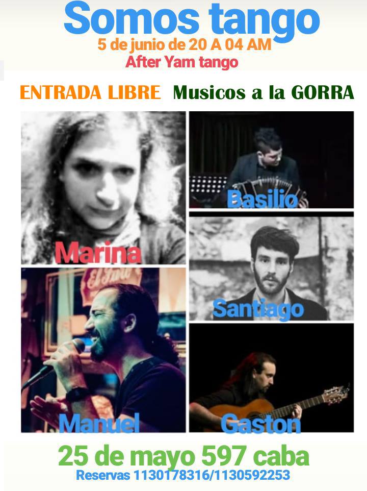 Este Miércoles SOMOS Tango! ciclo de Música en Vivo en Le Cigale