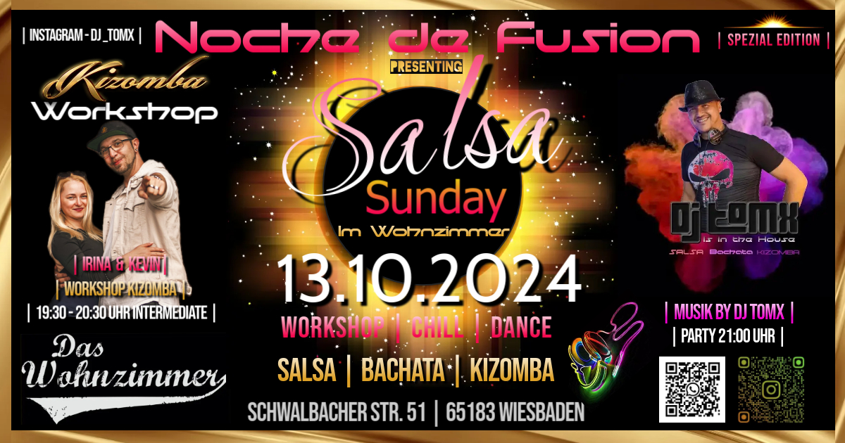 Salsa Sunday - Im Wohnzimmer Wiesbaden Kizomba Workshop Salsa, Bachata, Kizomba Party