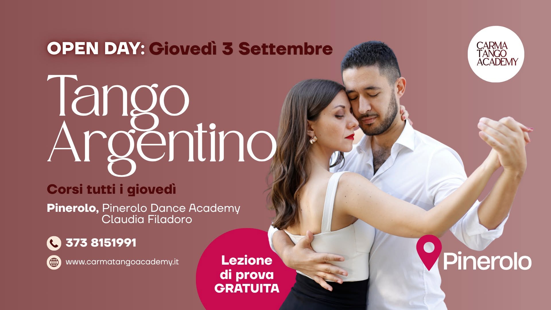Corsi di Tango Argentino a Pinerolo Carma Tango Academy 💃