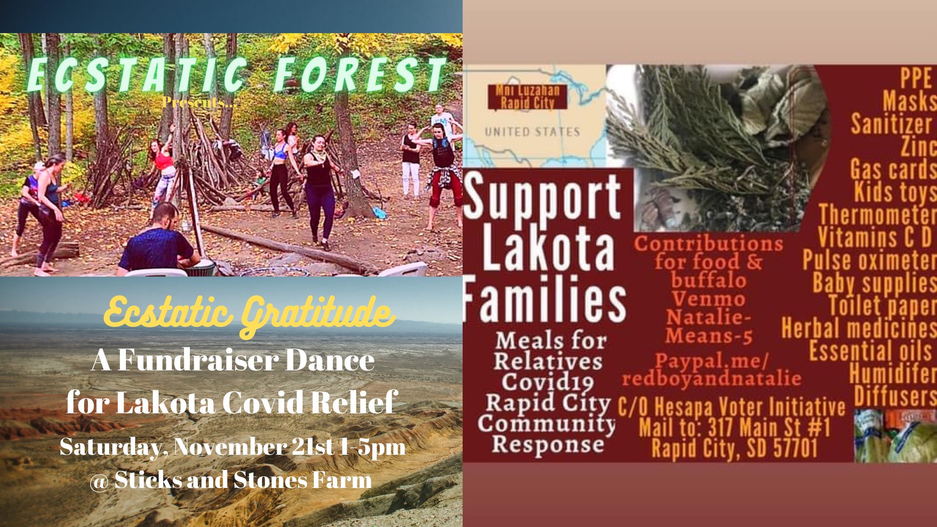 Ecstatic Gratitude: Fundraiser for Lakota Covid Relief