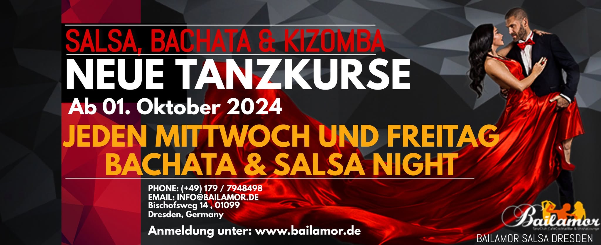 Salsa Bachata Urban Kizz Tanzkurse im Bailamor Dresden