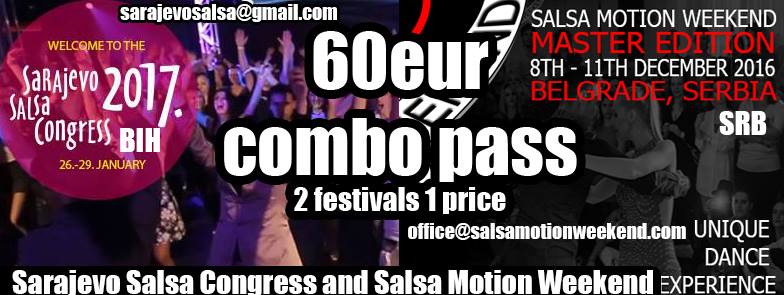 Combo Pass Salsa Motion and Sarajevo Salsa Congress 60eur