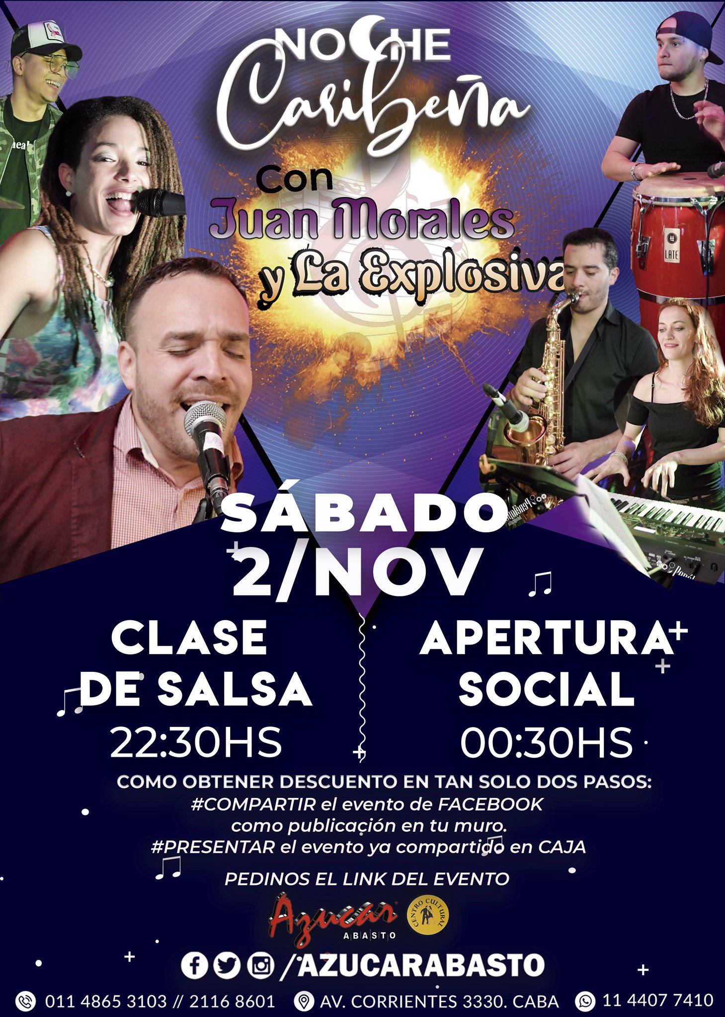JM y La Explosiva Clases + Social Salsero en Azucar