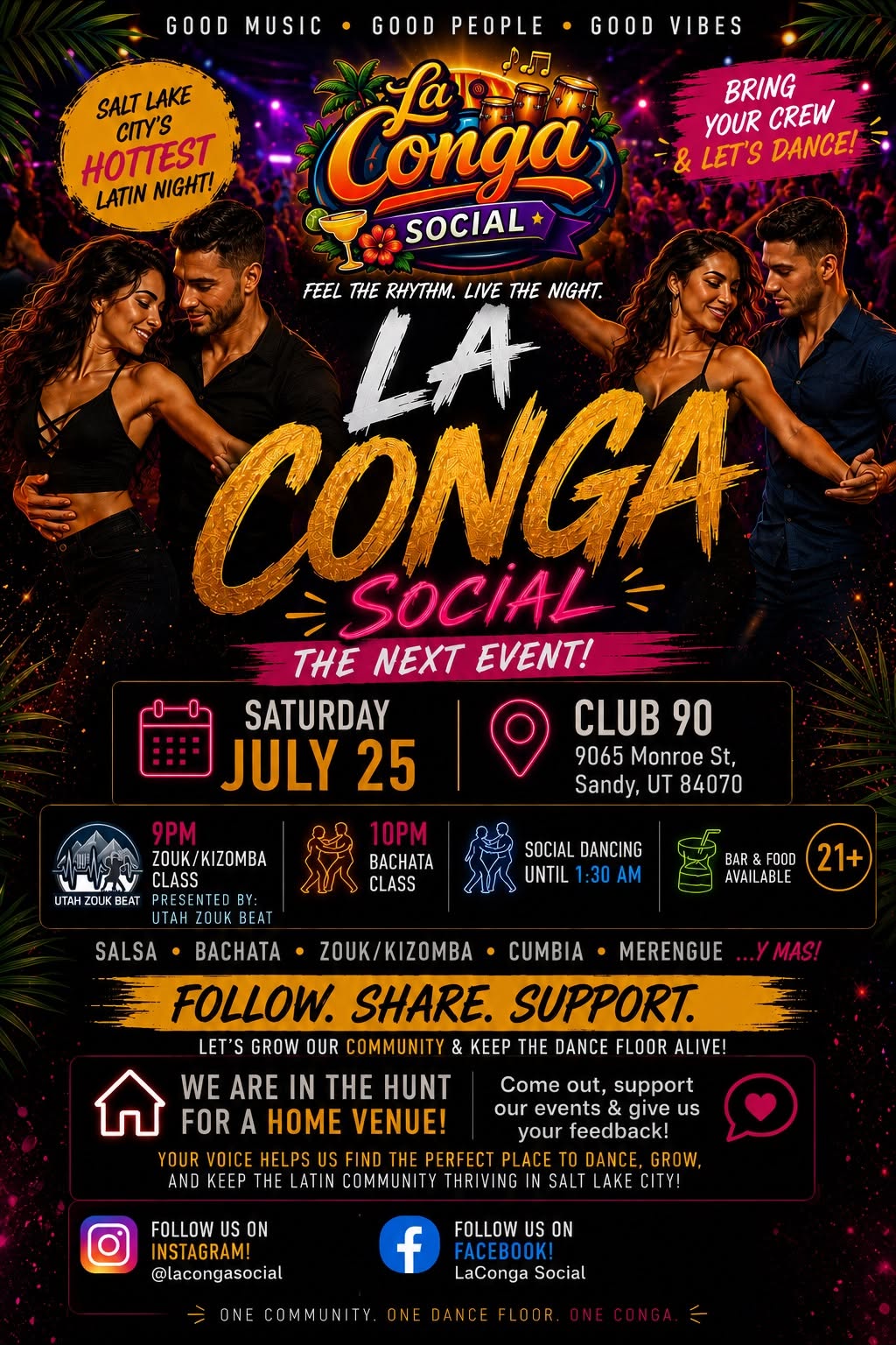 La Conga Social July 25th