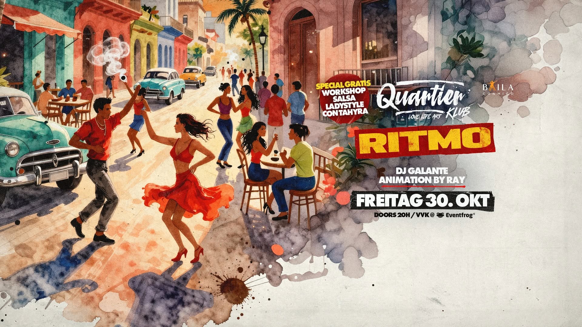 RITMO de «Baila-Conmigo» FR 30. OKT @ QUARTIER Klub