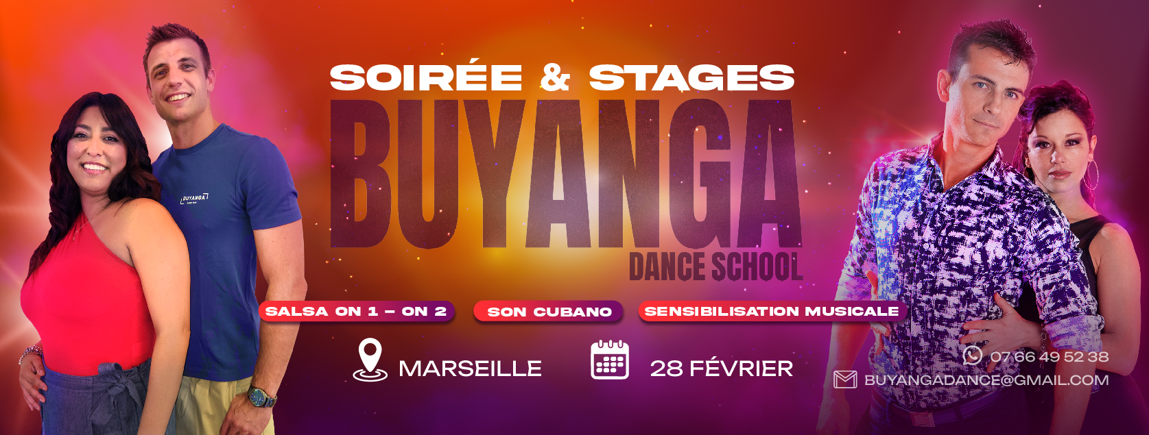 Stages Salsa ON 1 et ON 2 + Son Cubano + Soirรฉe Salsa