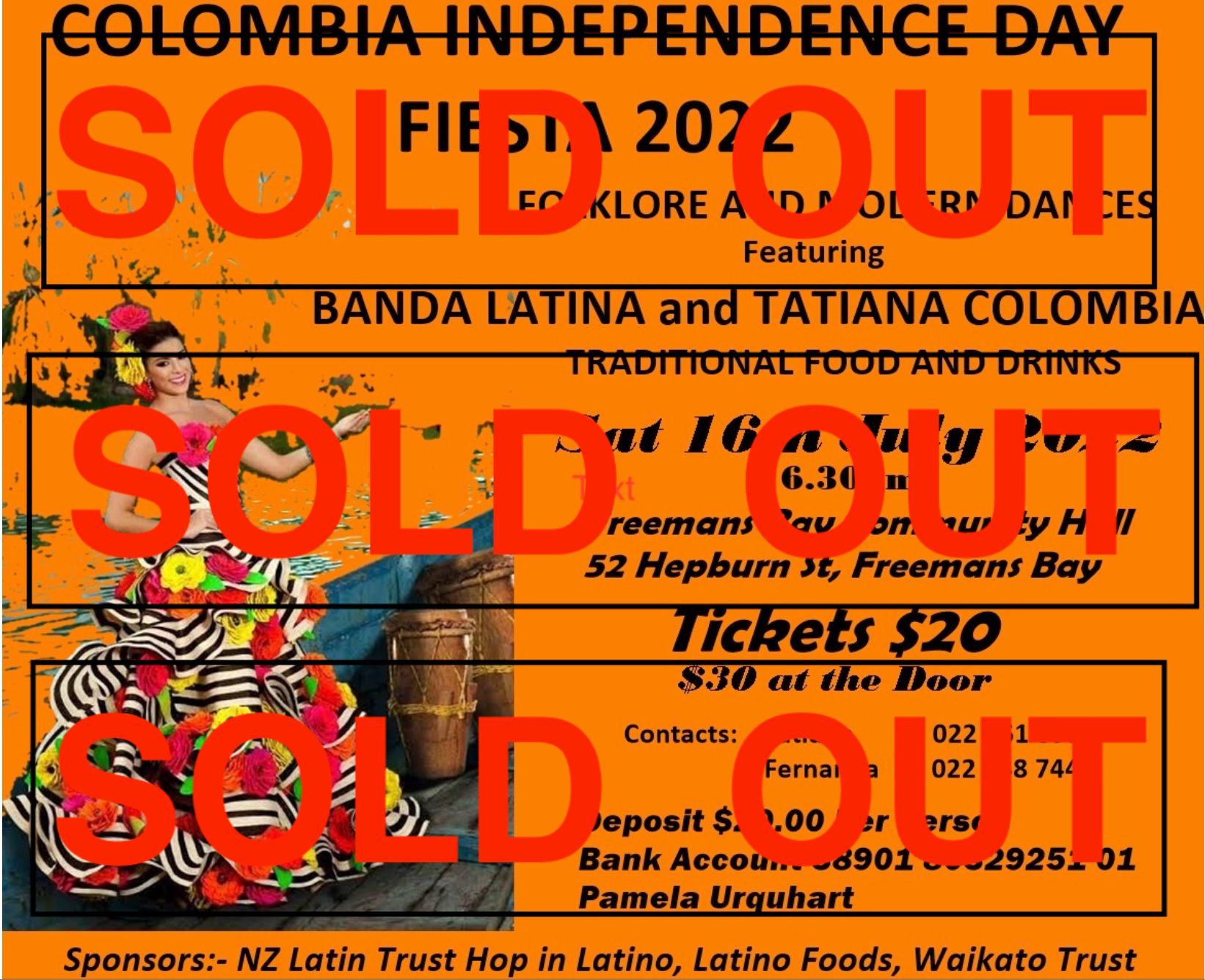 SOLD OUT! Colombian Independence Day Fiesta
