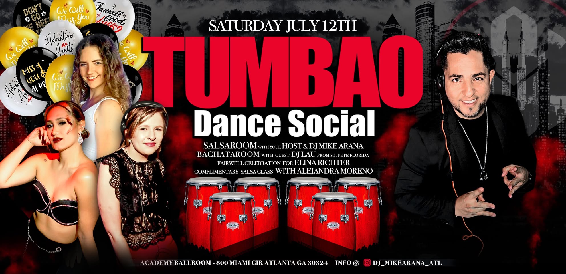 TUMBAO Dance Social Ft. Bachata Guest DJ Lau & Farewell Celebration for Elina