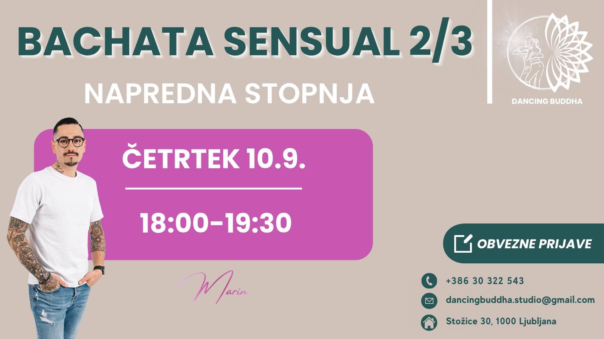 BACHATA SENSUAL 2 3 - VPIS V REDNI TEČAJ