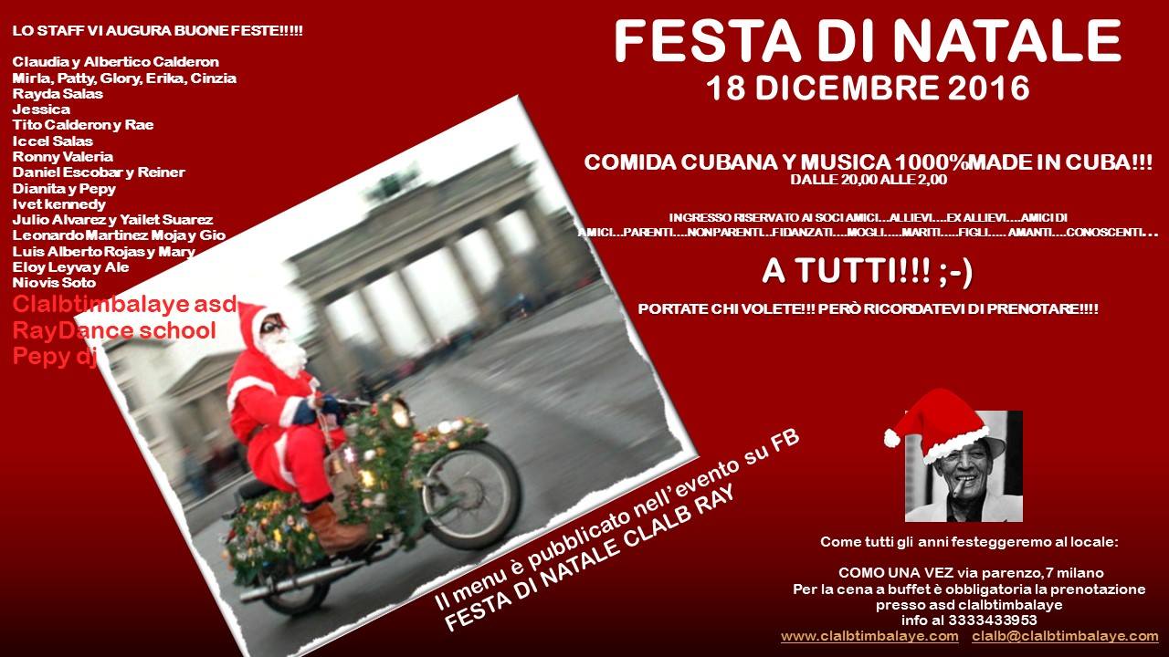 Festa di natale clalbtimbalaye y raydance