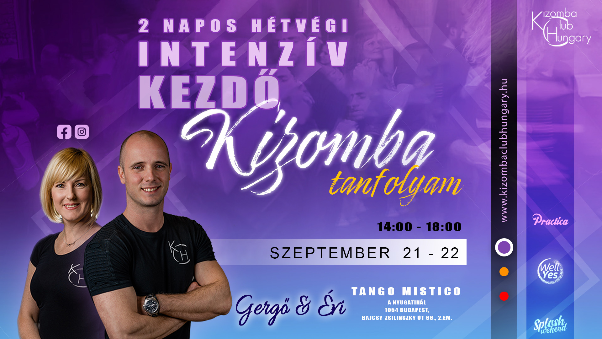 Hétvégi intenzív Kizomba tanfolyam (KCH)-Eddy&Moncsi