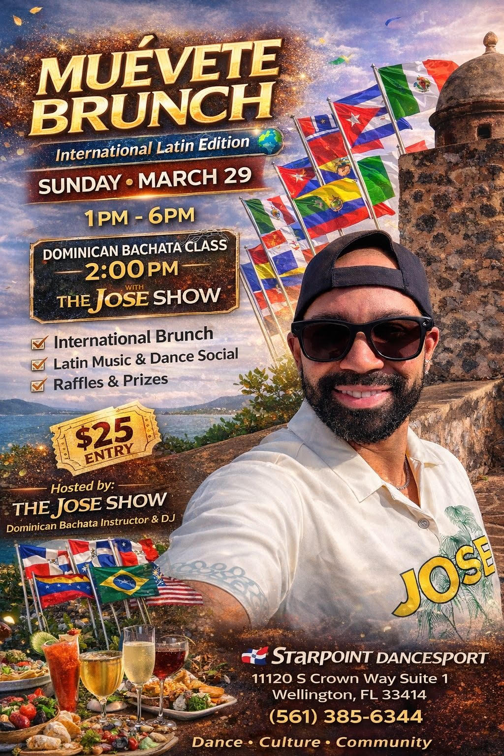 MUÉVETE Latin Brunch! Palm Beach County! Food,Drinks, VIBES!