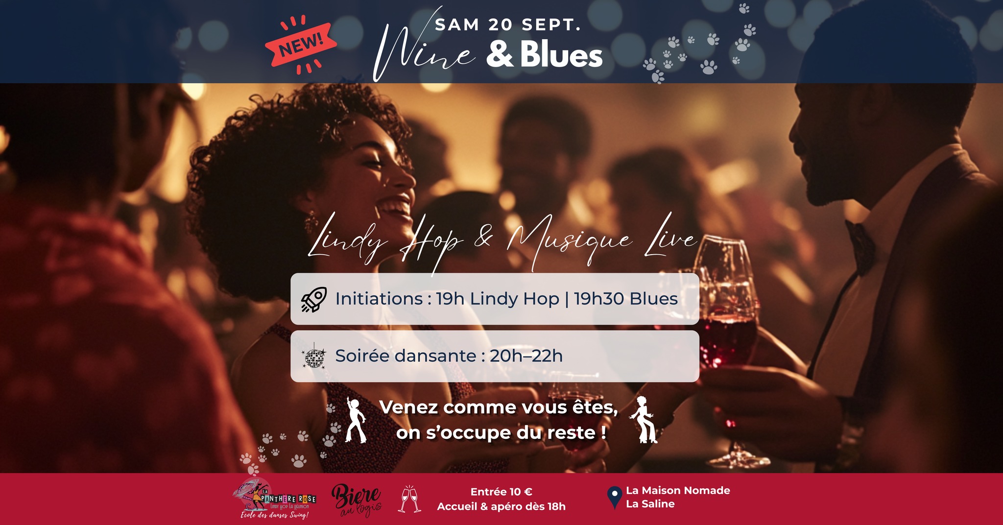 Wine, Blues & Lindy Hop + Musique LIVE!