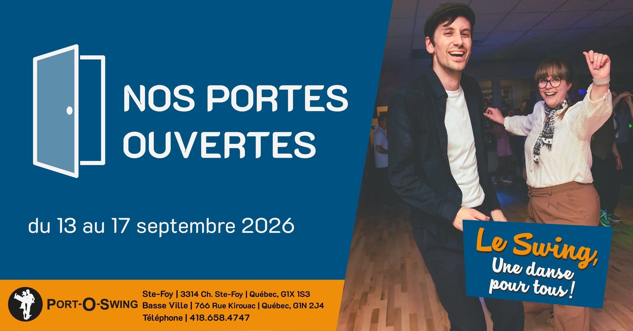 Portes Ouvertes à Port-O-Swing - Session d'Automne 2026