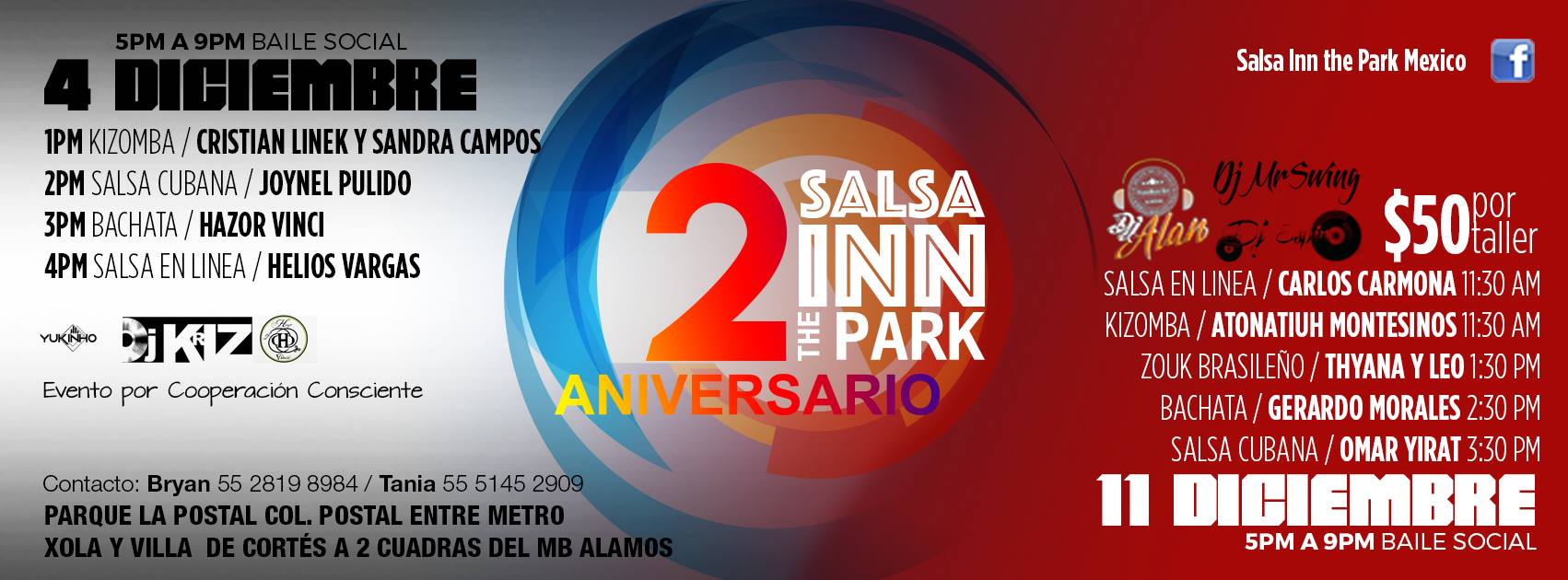 2do aniversario Salsa inn the Park Mexico Ultima fiesta del año