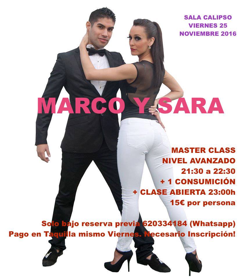 LATIN NIGHT MARCO Y SARA Sala Calipso V25 11 2016 - Master Class