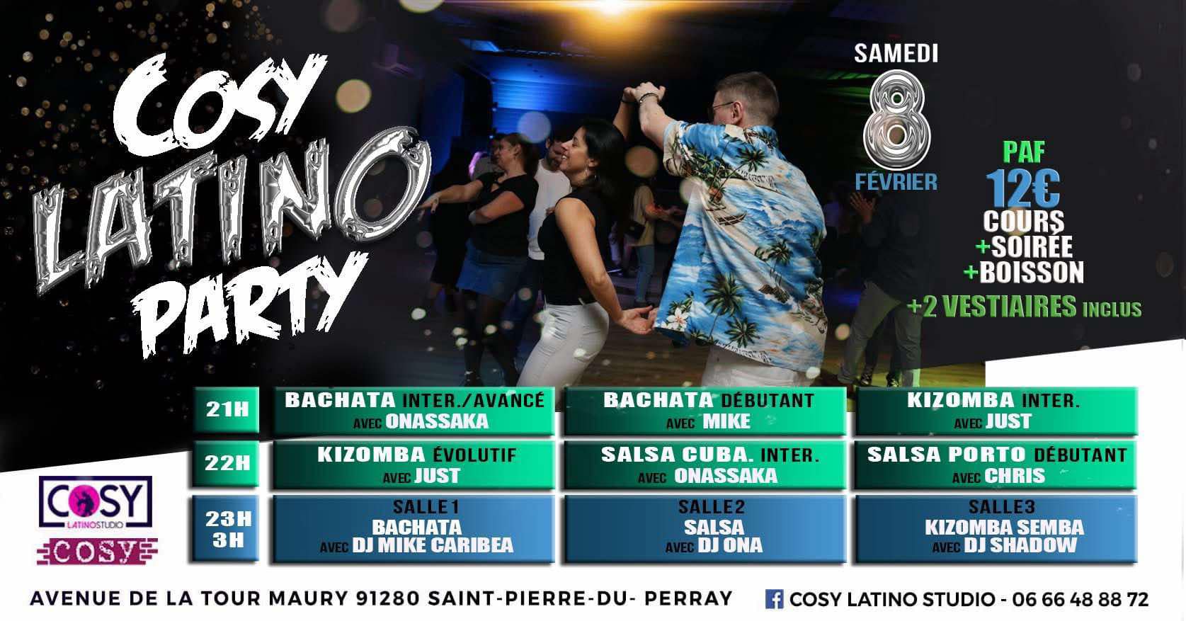 Cosy Latino Party - 8 Février 2025 (Nouvelle salle Kizomba)