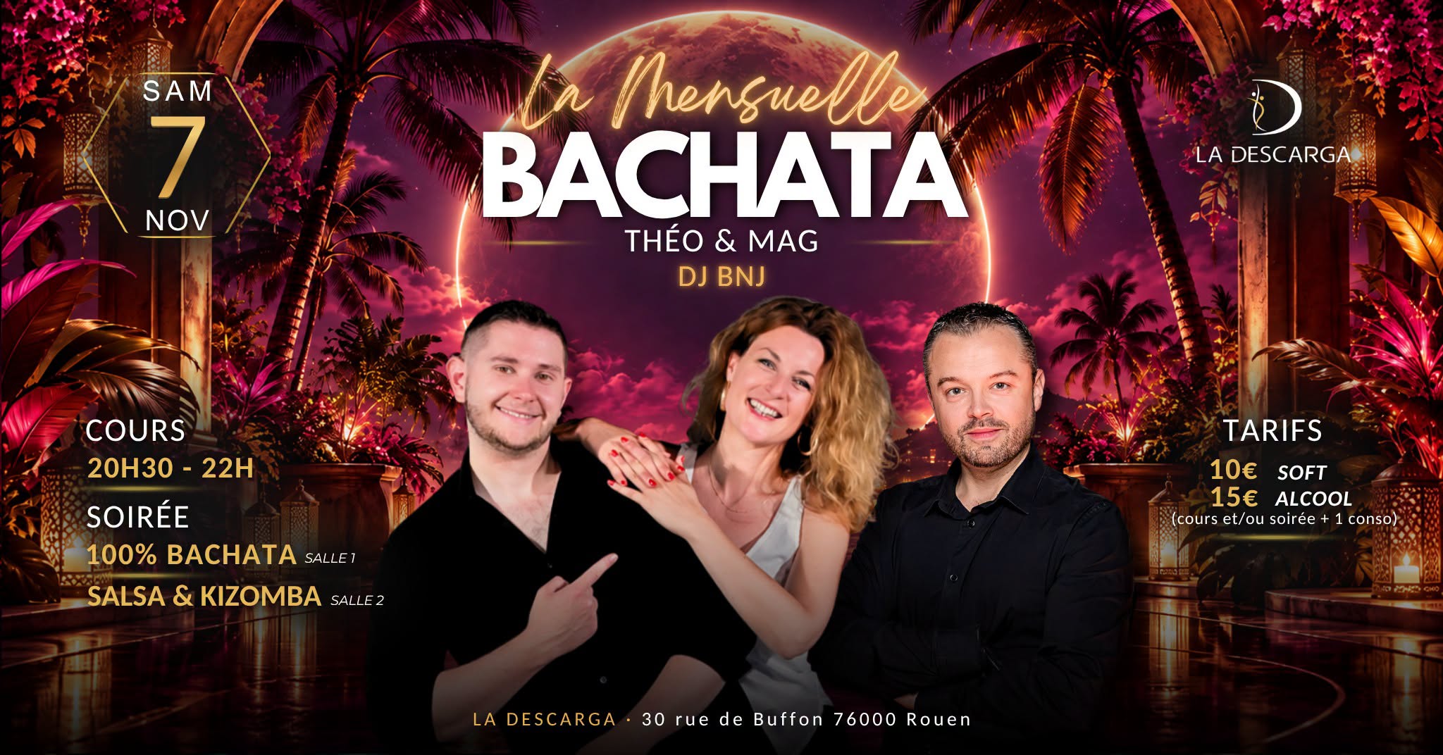 La Mensuelle Bachata de novembre à La Descarga