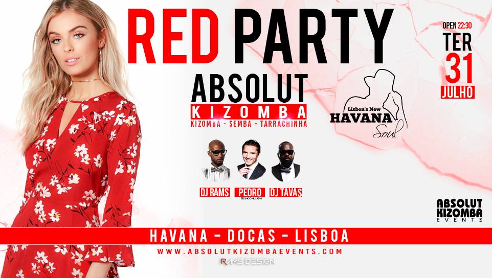 Terças Absolut Kizomba at Havana - Red Party