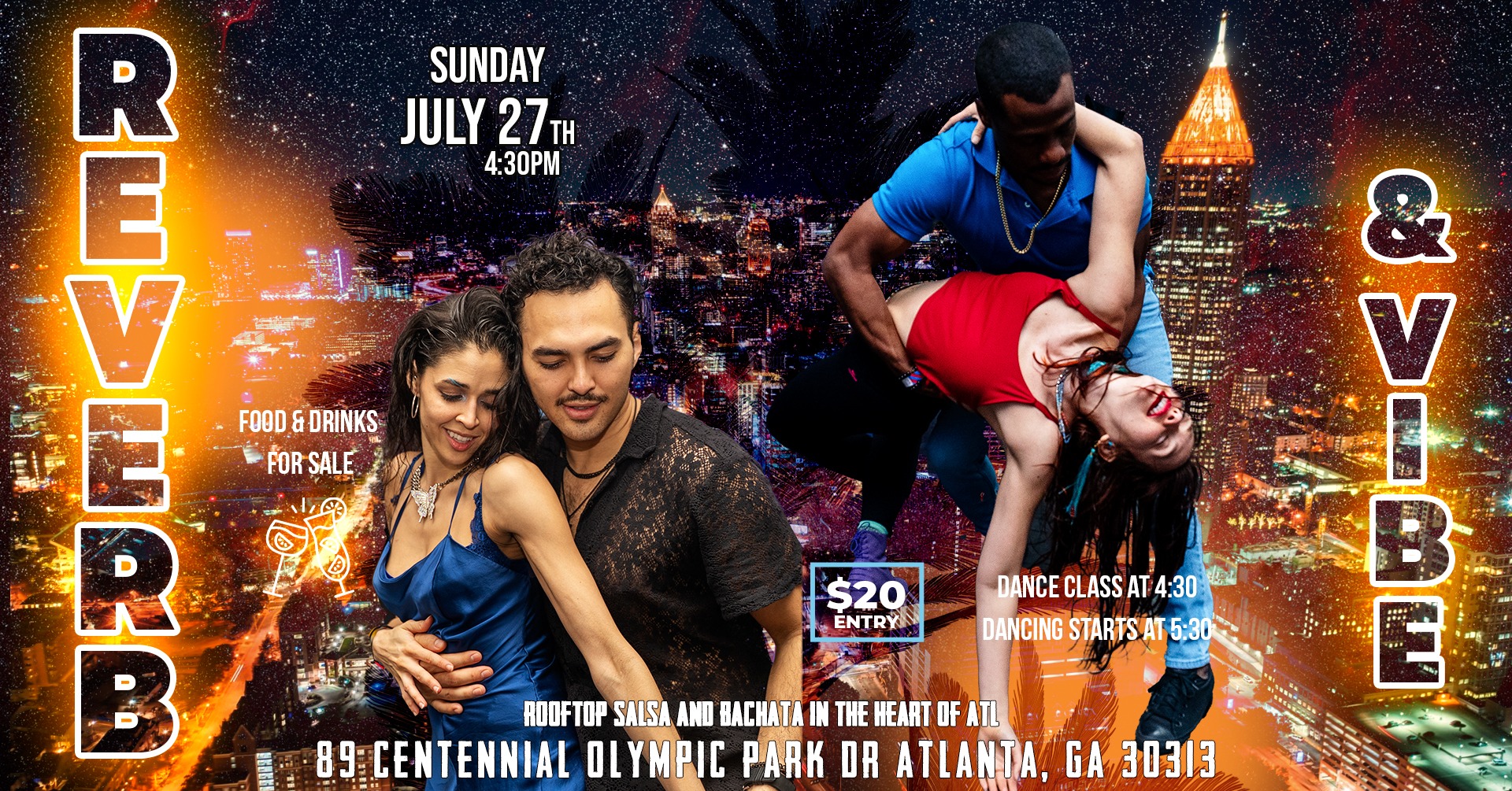Reverb & Vibe Rooftop Salsa Bachata Social - July