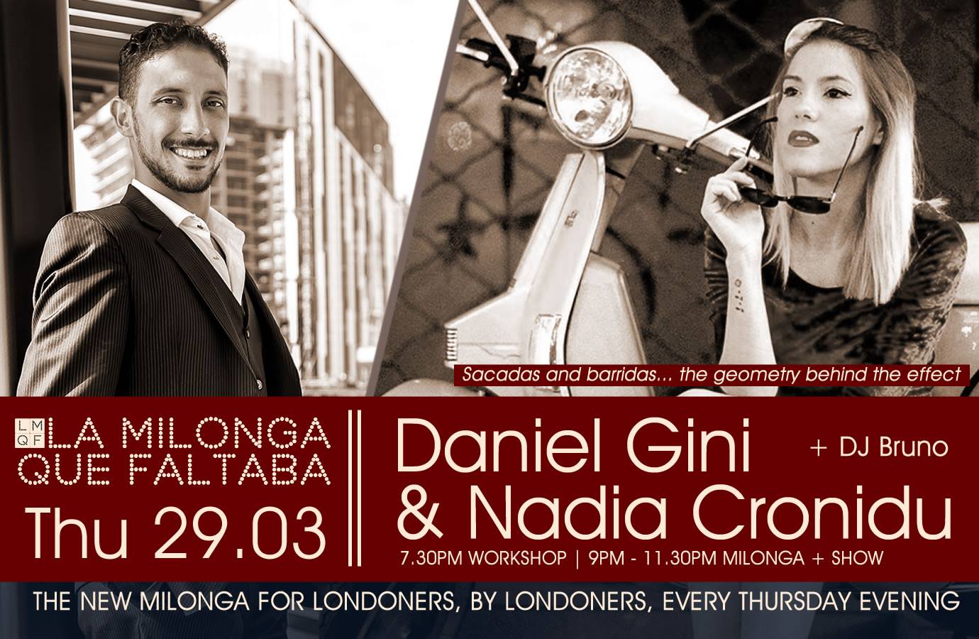 LMQF 29.03: Daniel Gini & Nadia Cronidu wkshp + show