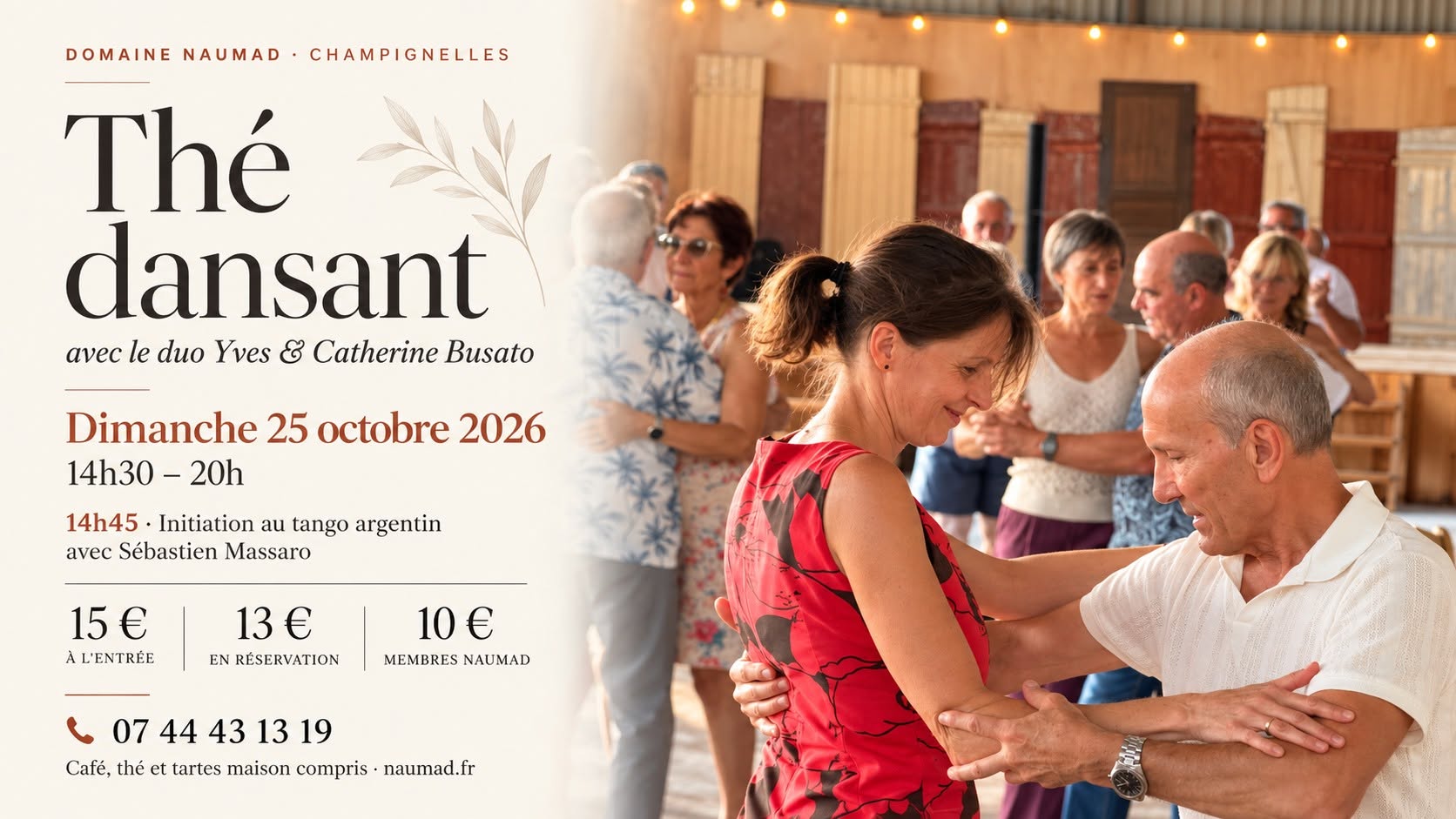 Thé dansant au Domaine Naumad avec Yves et Catherine Busato